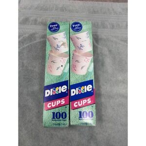Vtg 1995 Dixie Bathroom Cups 3oz Paint Strokes Design 100 Ct 2 Boxes 200 Total